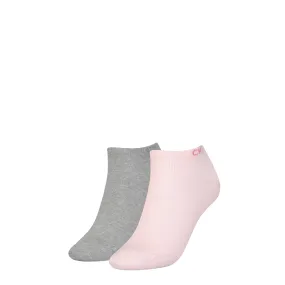 2 Pack Womens Ankle Trainer Socks Pink Combo