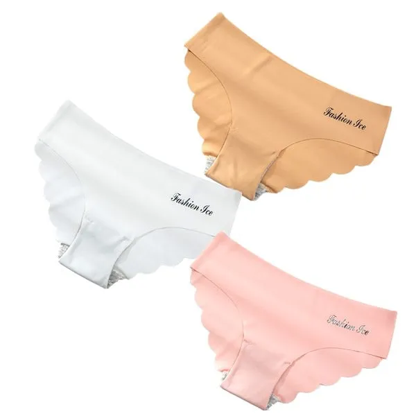 3 pack Seamless Lingerie Thongs Underwear Woman Invisible Low-Rise Underpants Panties Bikini Briefs