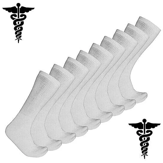 9-Pairs: Physician Approved Health Diabetic Crew Circulatory Socks