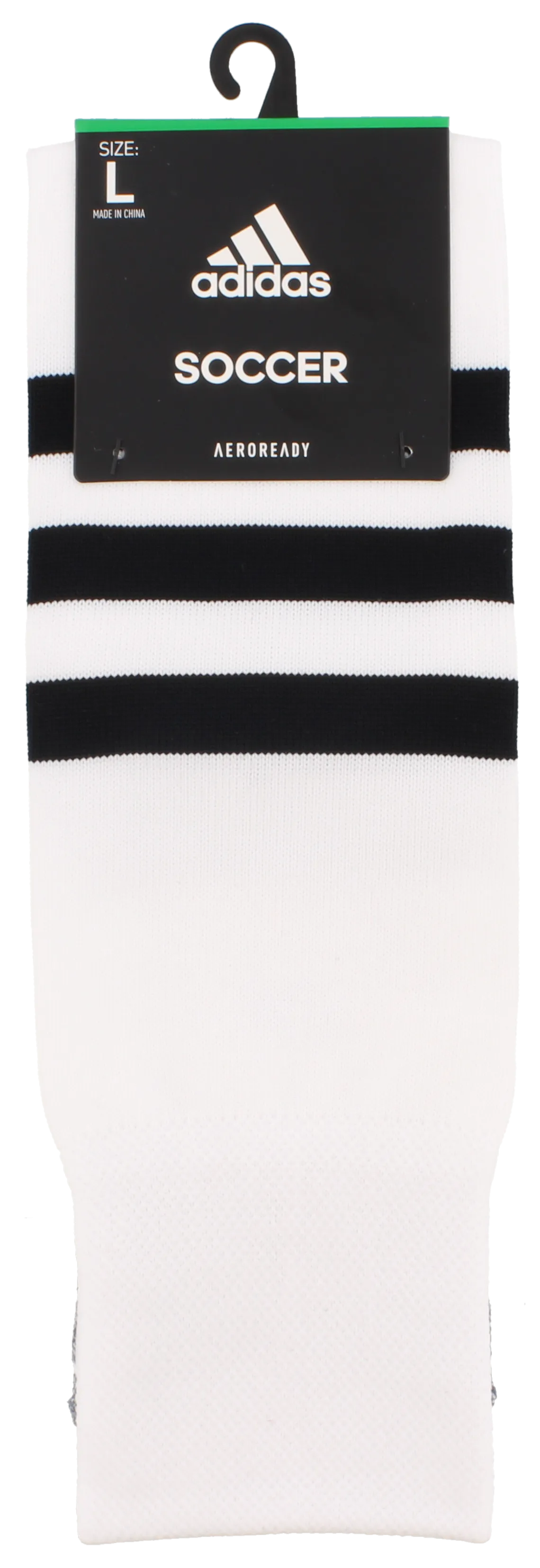 ADIDAS 3 STRIPE HOOP SOCKS-WHITE/BLACK