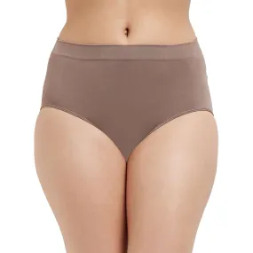 B-Smooth High Waist Full Coverage Everyday Wear Brief Panty - Coffee