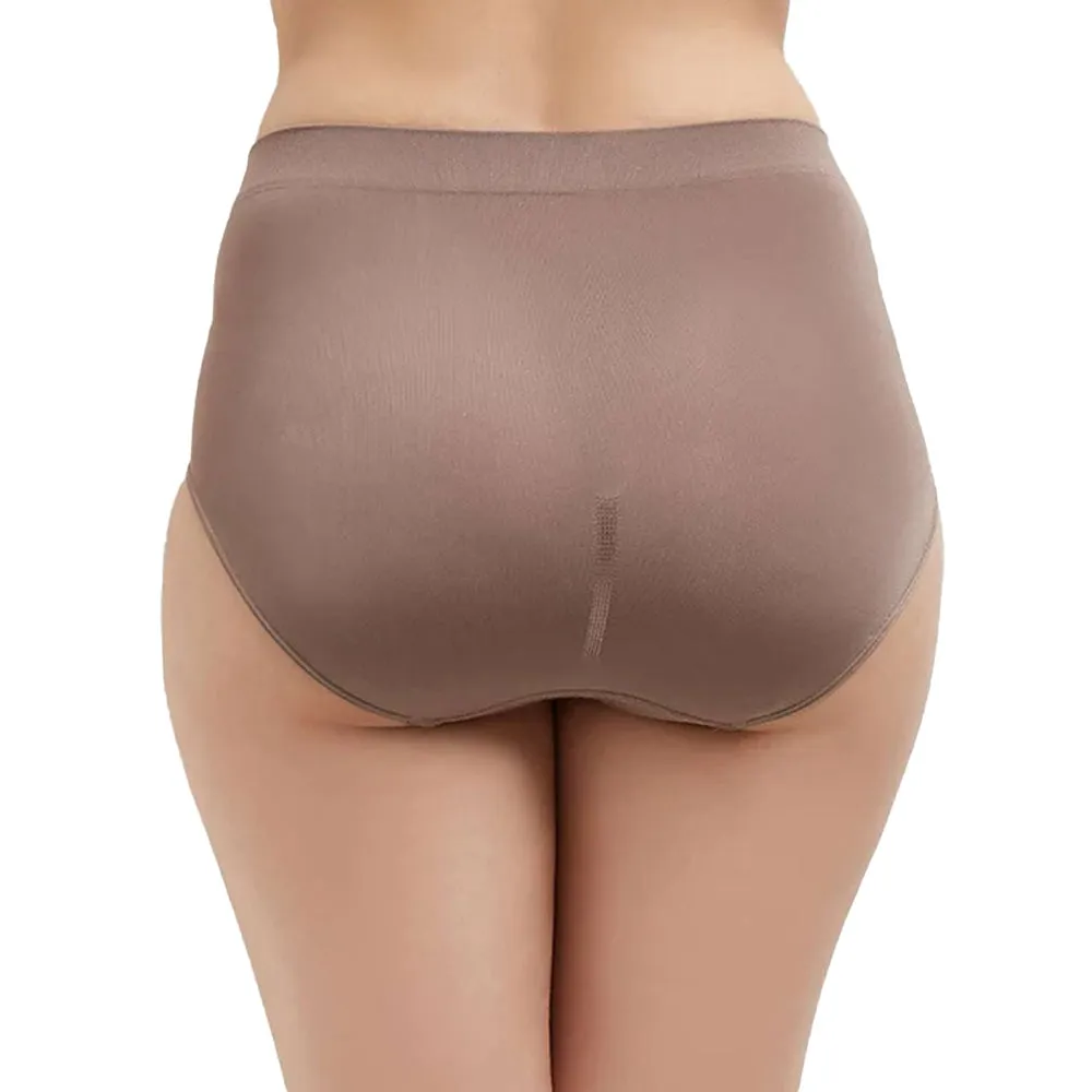 B-Smooth High Waist Full Coverage Everyday Wear Brief Panty - Coffee