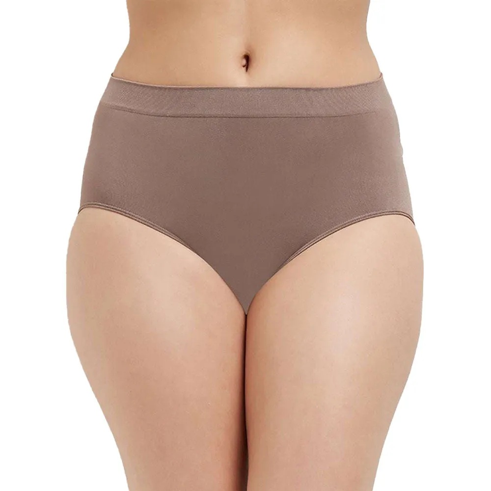 B-Smooth High Waist Full Coverage Everyday Wear Brief Panty - Coffee