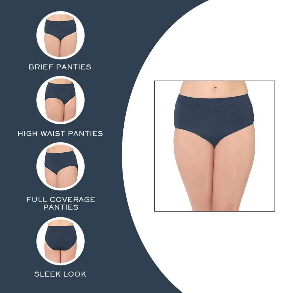 B-Smooth High Waist Full Coverage Everyday Wear Brief Panty - Dark Navy