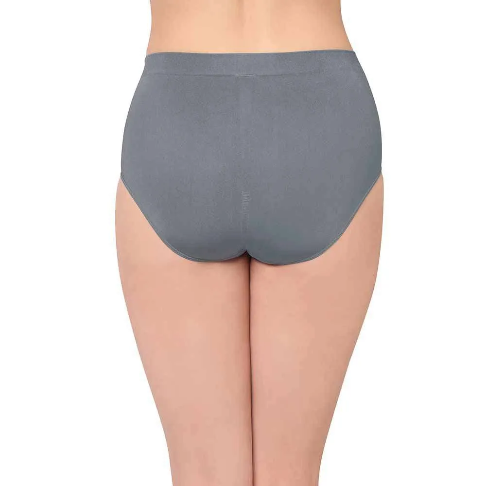 B-Smooth High Waist Full Coverage Everyday Wear Brief Panty - Grey