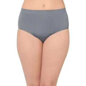 B-Smooth High Waist Full Coverage Everyday Wear Brief Panty - Grey