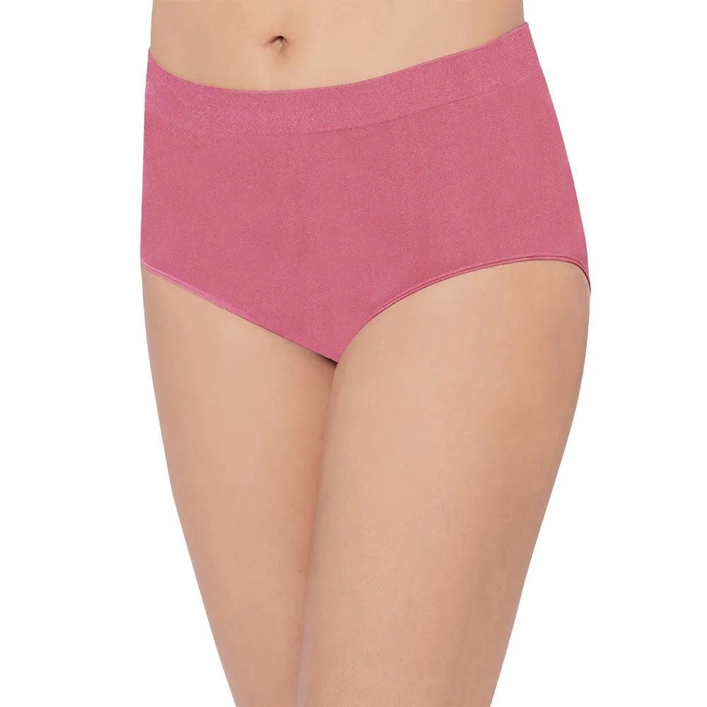 B-Smooth High Waist Full Coverage Everyday Wear Brief Panty - Pink