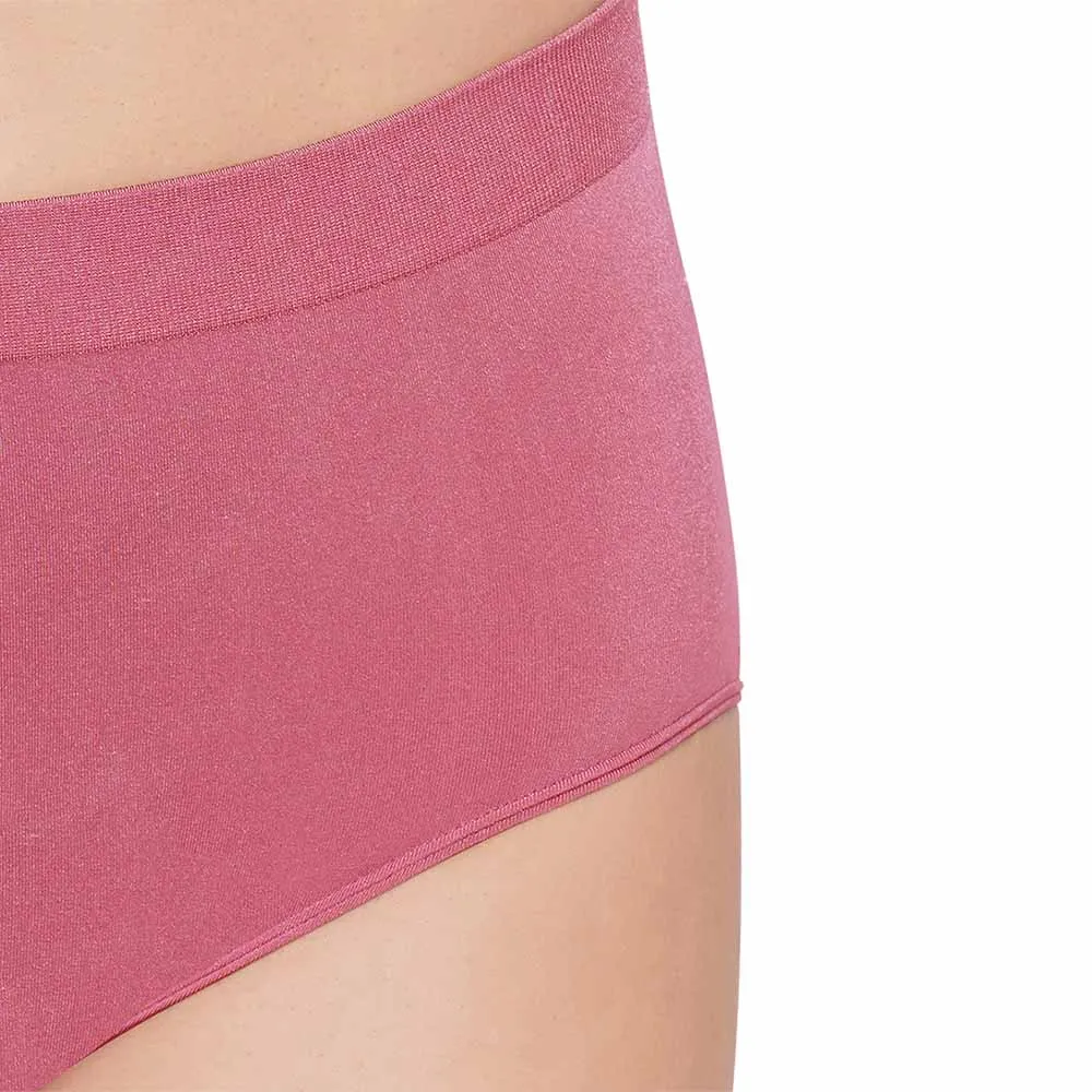 B-Smooth High Waist Full Coverage Everyday Wear Brief Panty - Pink