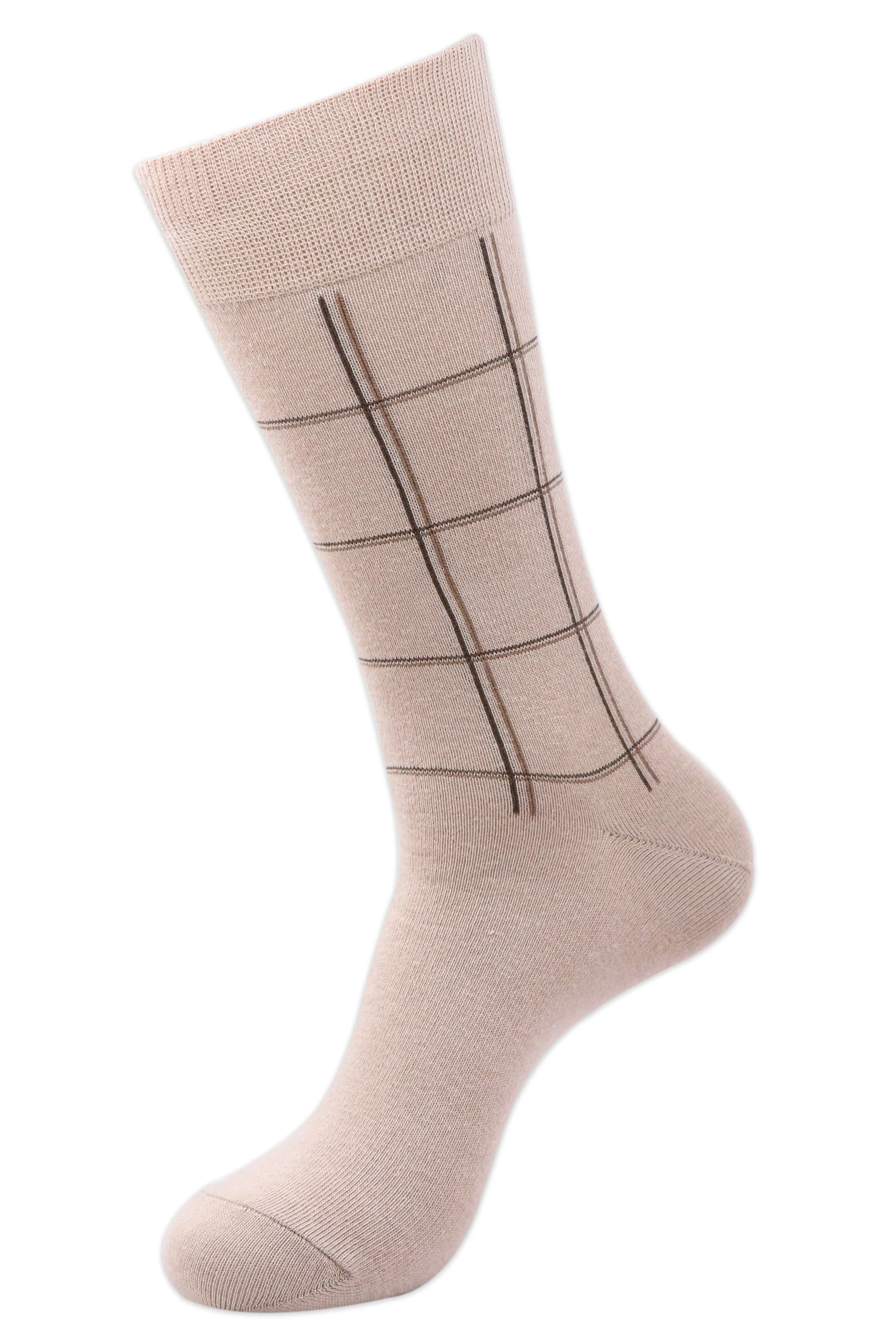 Balenzia Men's Checks Calf Length/Crew Length Cotton Socks - (Multicolored)(Pack of 6/1U)