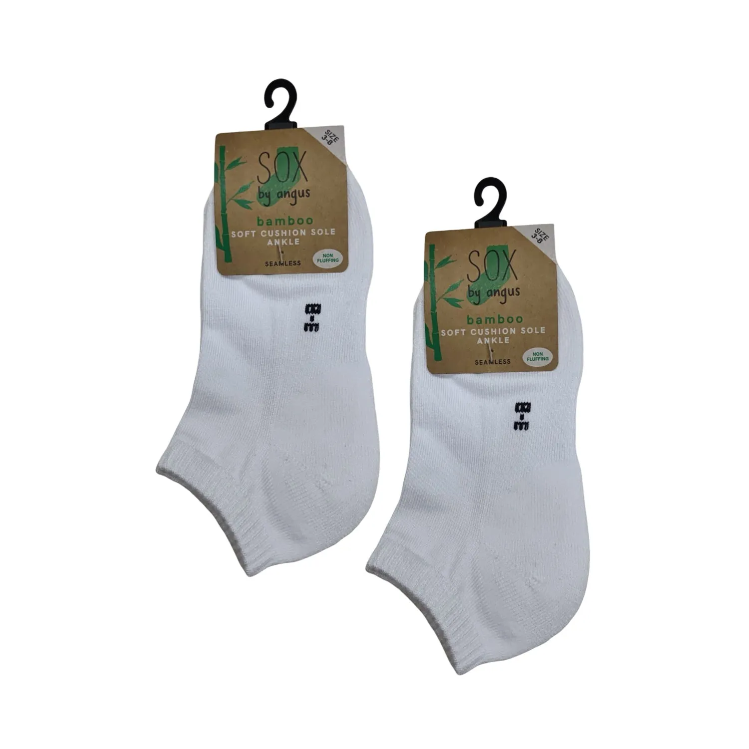 Bamboo Cushion Anklet Sport socks - White