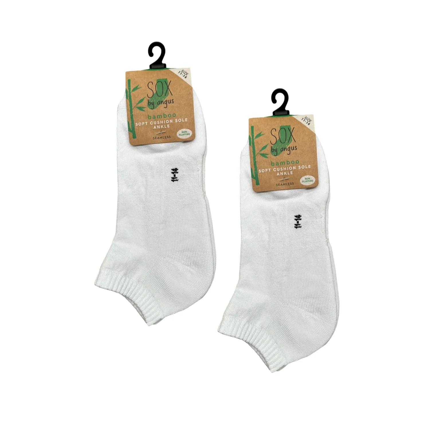 Bamboo Cushion Anklet Sport socks - White