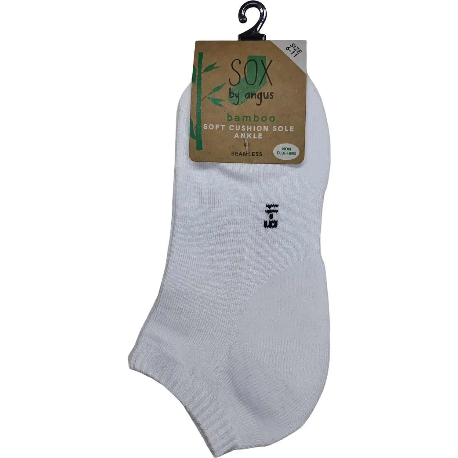 Bamboo Cushion Anklet Sport socks - White