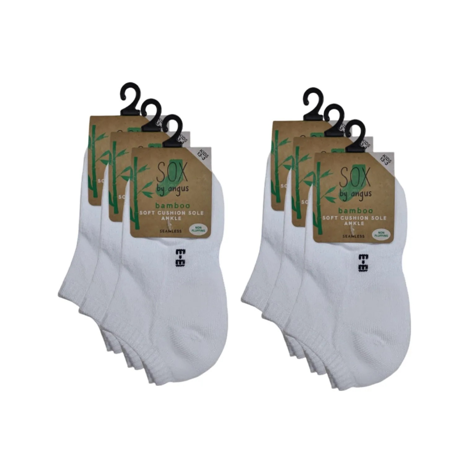 Bamboo Cushion Anklet Sport socks - White