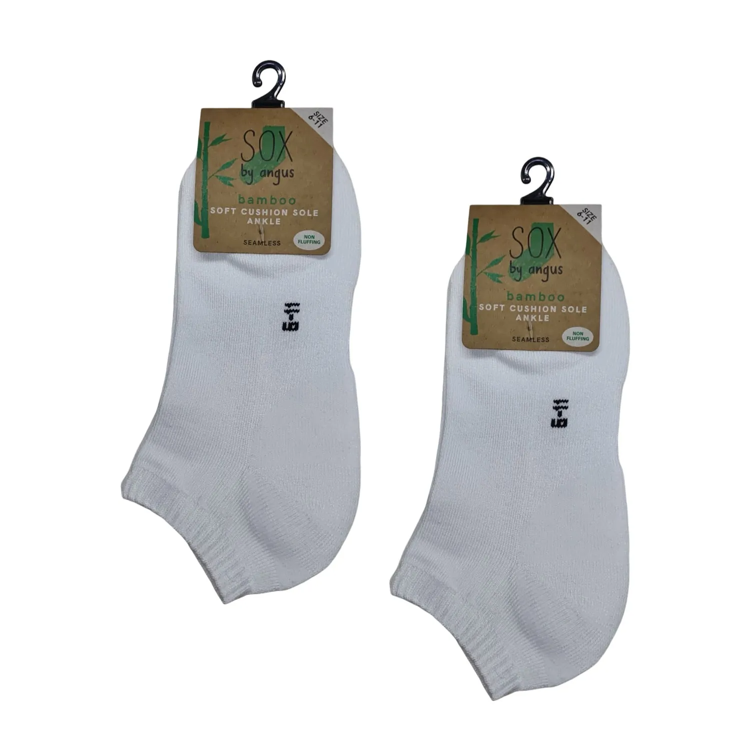 Bamboo Cushion Anklet Sport socks - White