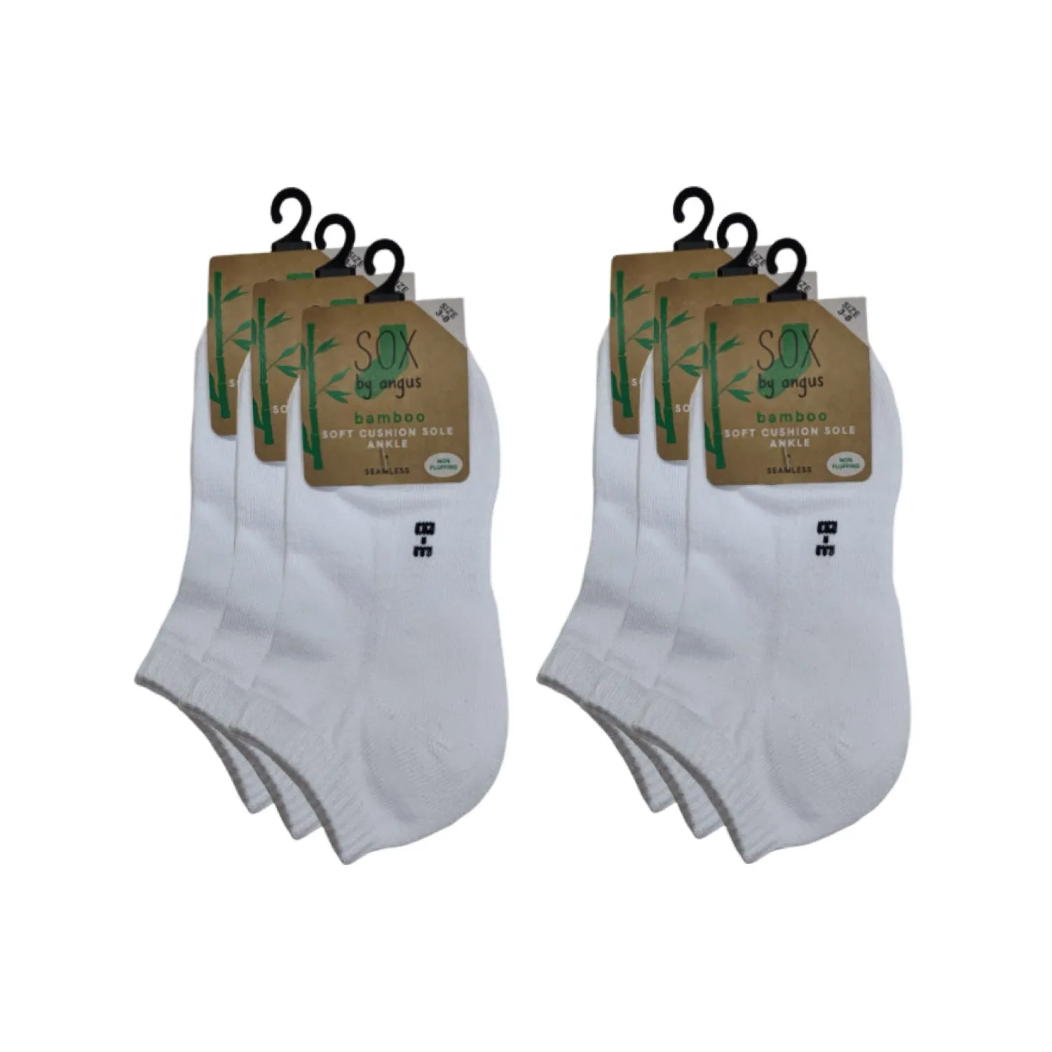 Bamboo Cushion Anklet Sport socks - White