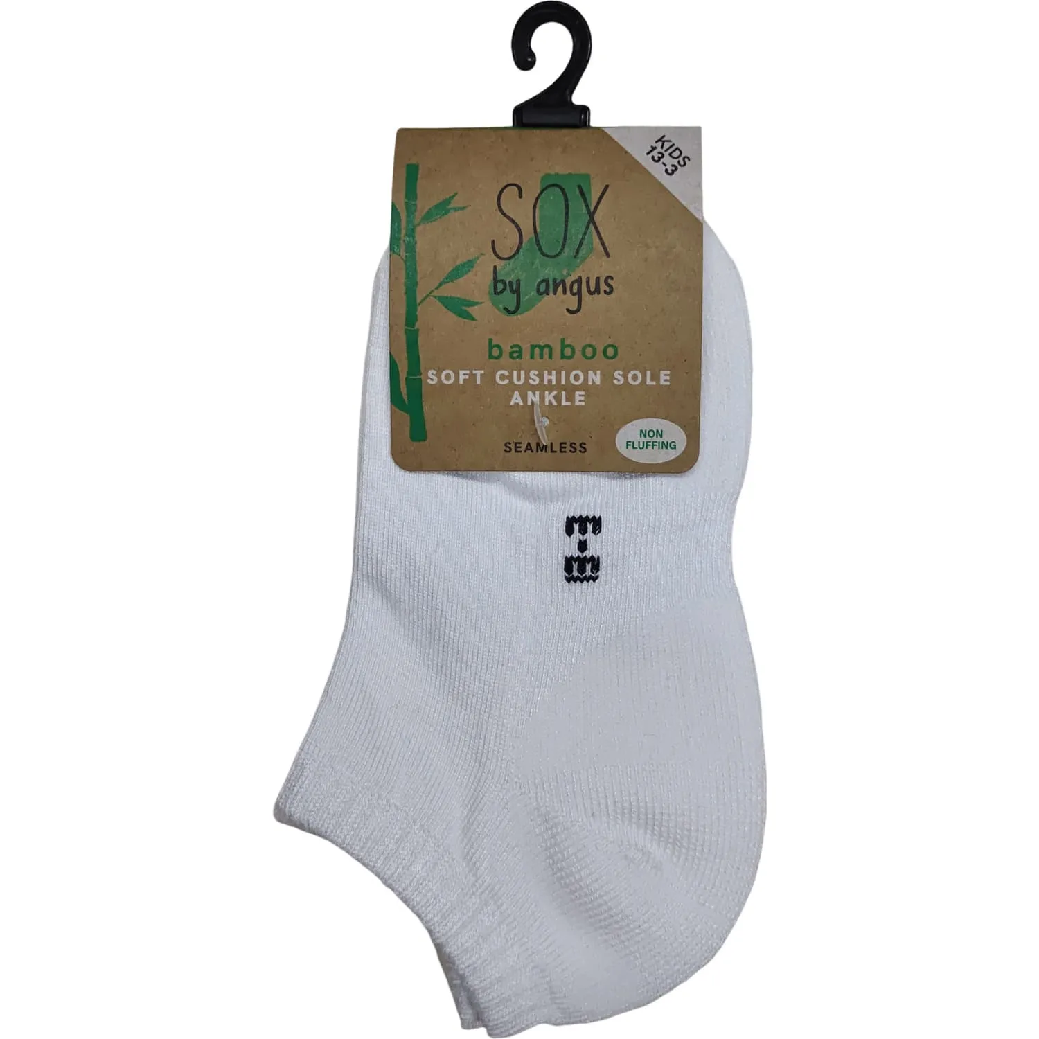 Bamboo Cushion Anklet Sport socks - White