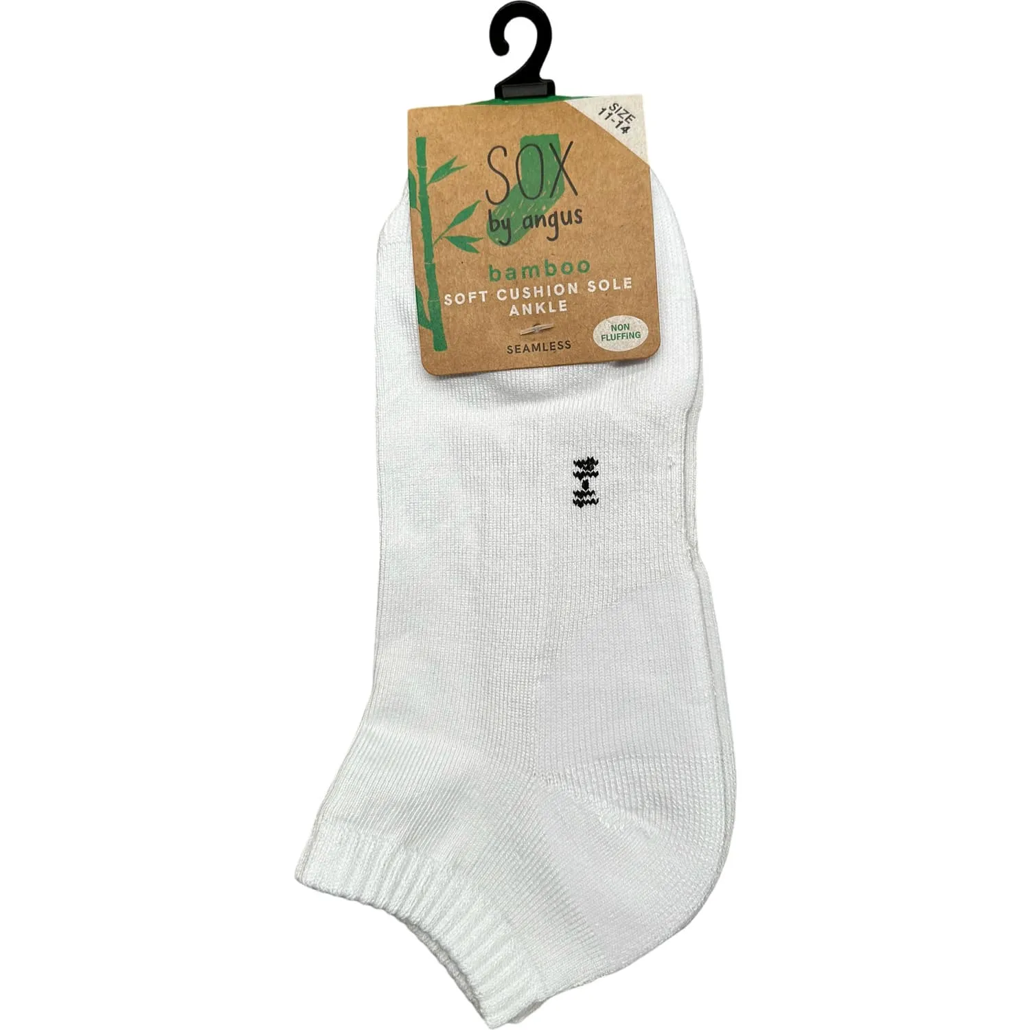 Bamboo Cushion Anklet Sport socks - White