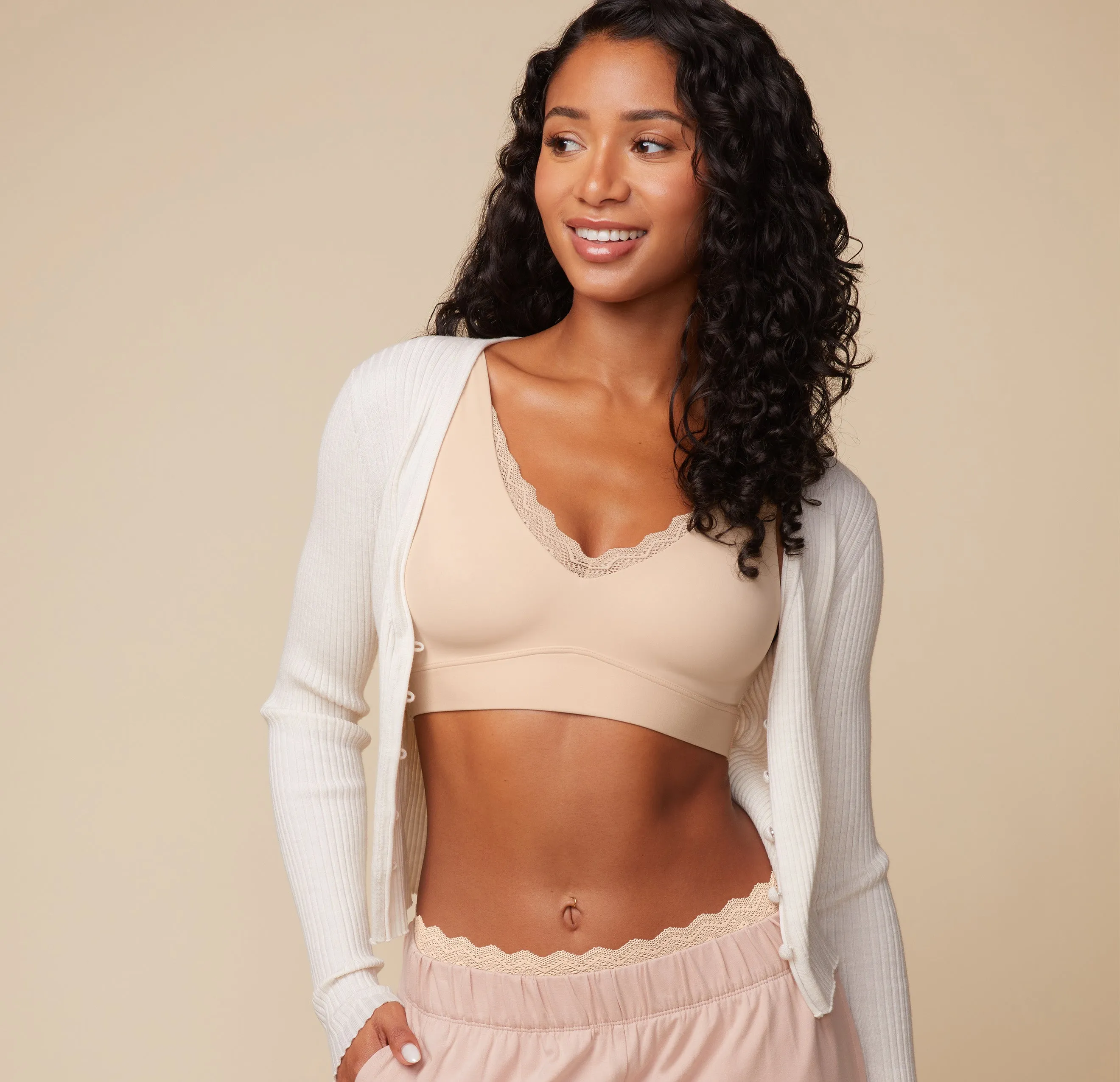 Bliss Lace Bralette - Beige