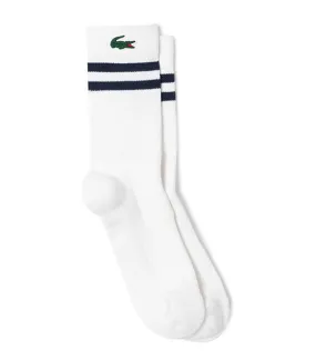 Breathable Jersey Tennis Socks White/Navy Blue