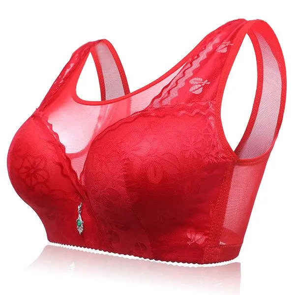 Breathable Side Support Wireless Mesh  Bras