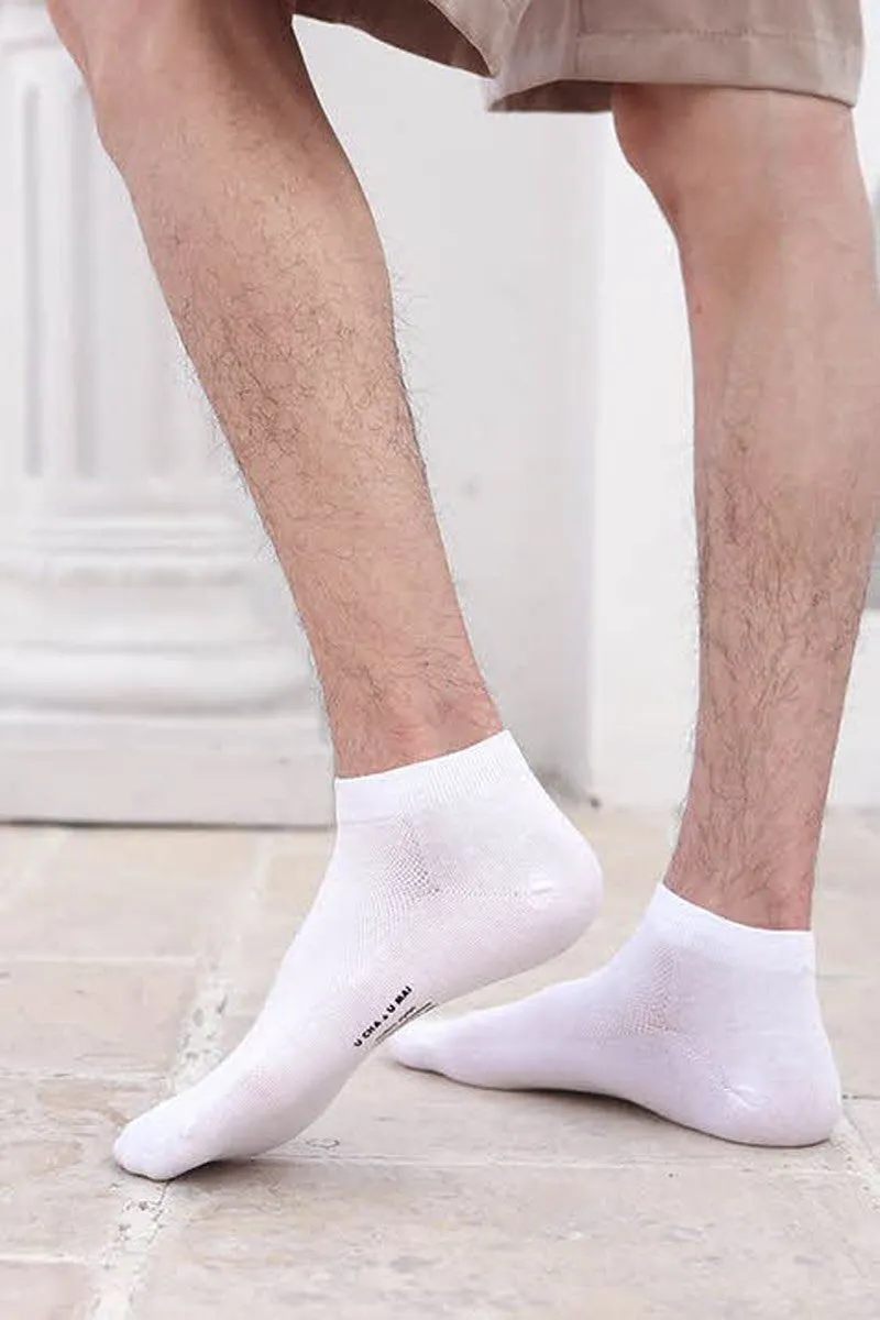 BREATHABLE SOLID COLOR COTTON SOCKS