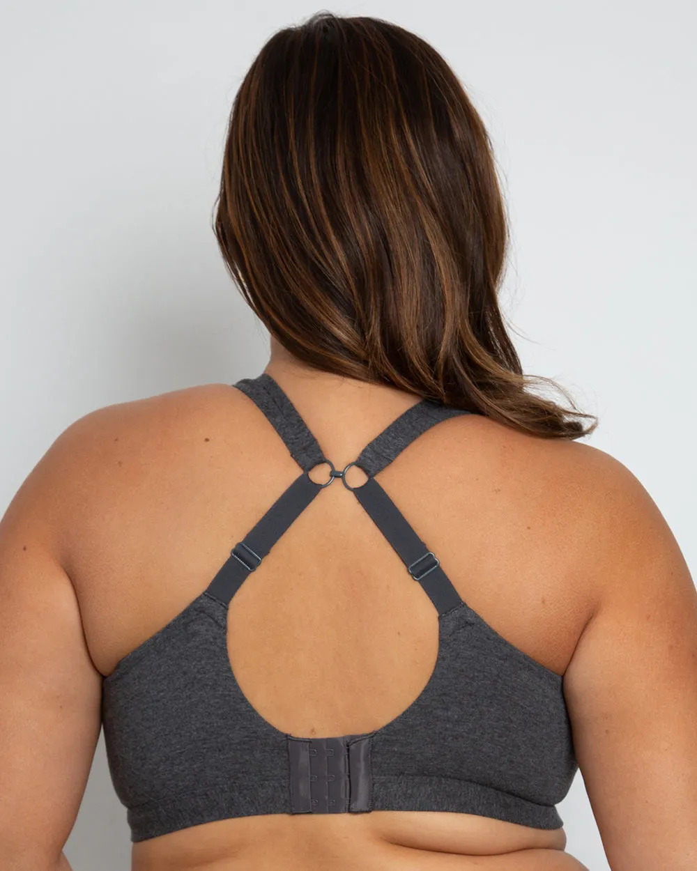 Cotton Comfort 2-Pack Bralette - Charcoal Heather/Black Hue