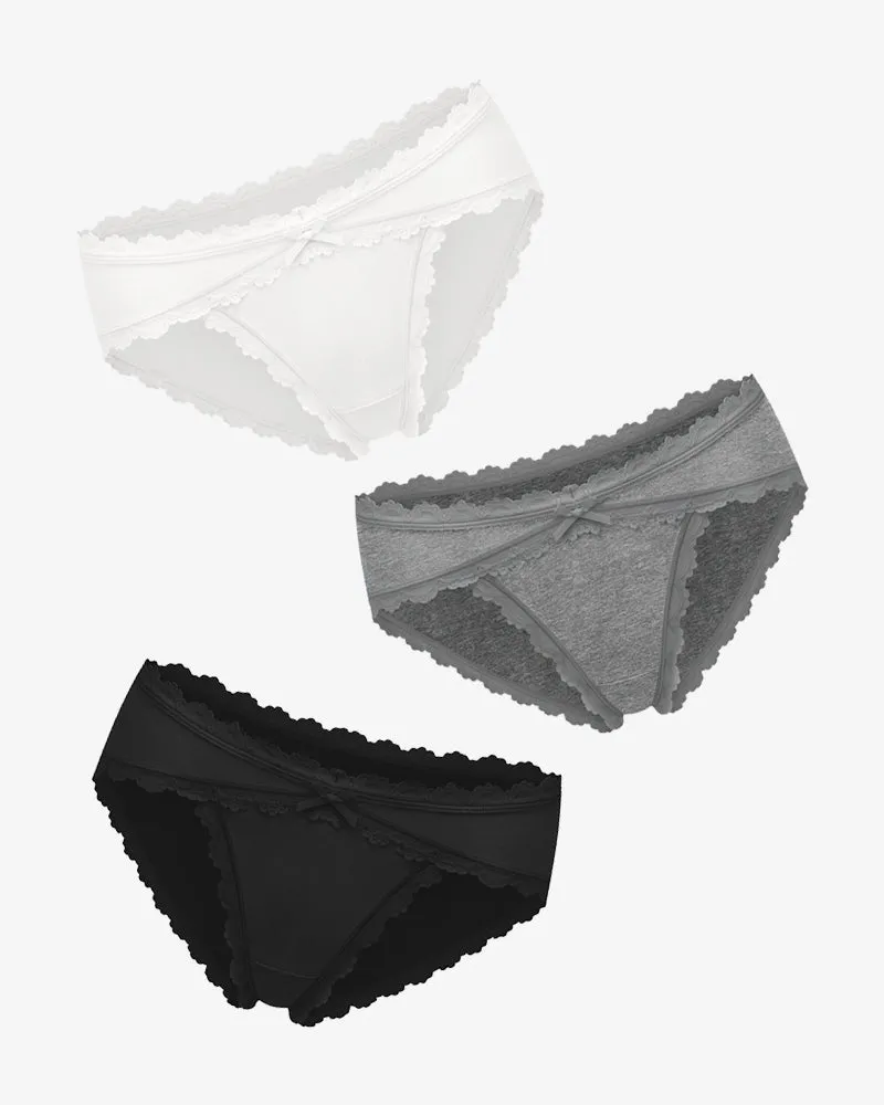 Cotton Panties Lace Stretch Hipster