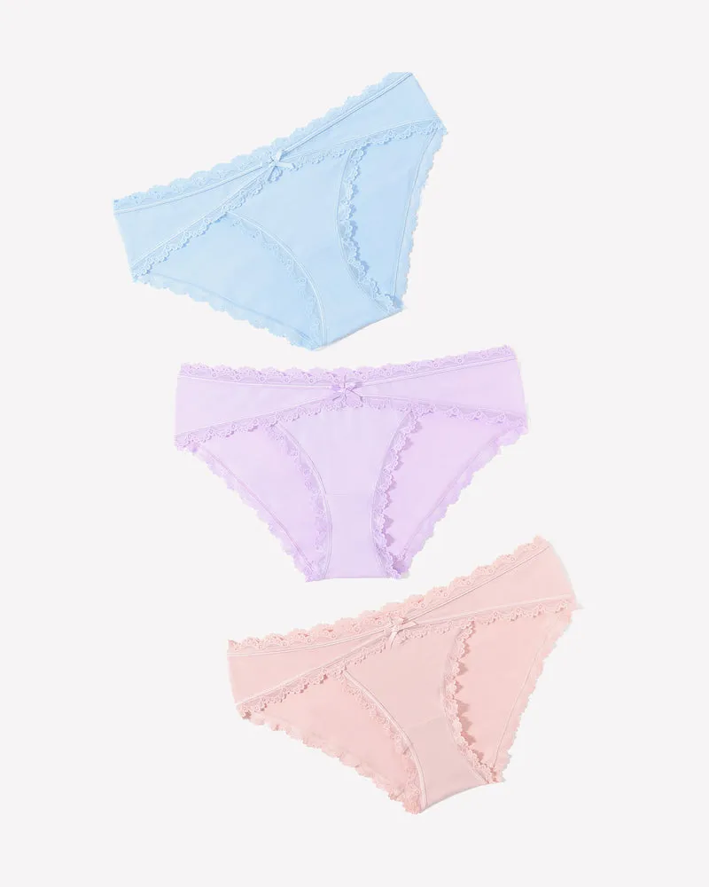 Cotton Panties Lace Stretch Hipster