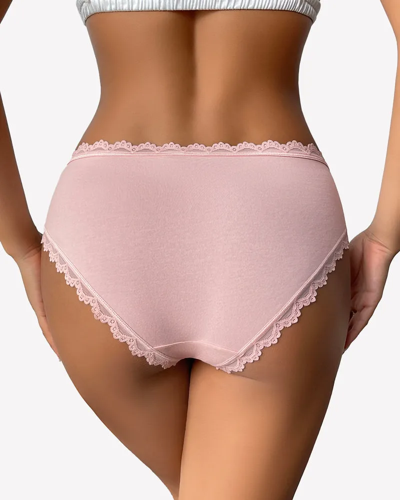 Cotton Panties Lace Stretch Hipster