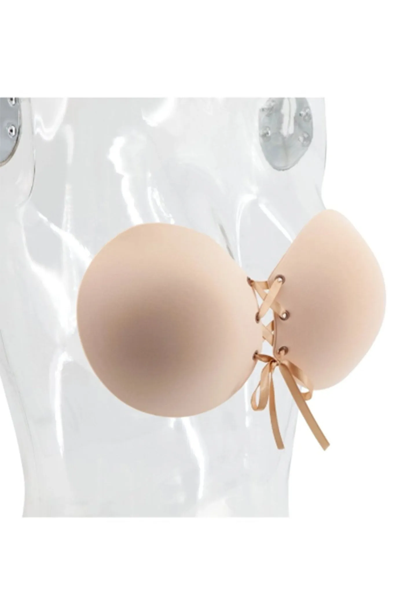 Criss-cross adjustable adhesive bra