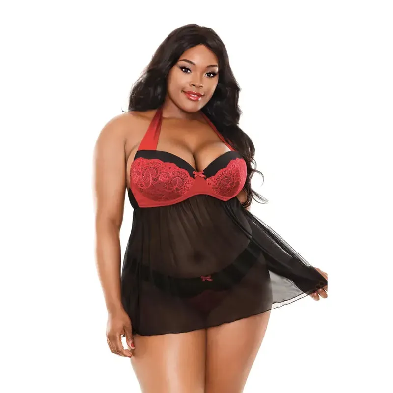 Curve - Sophia Halter Neck Teddy