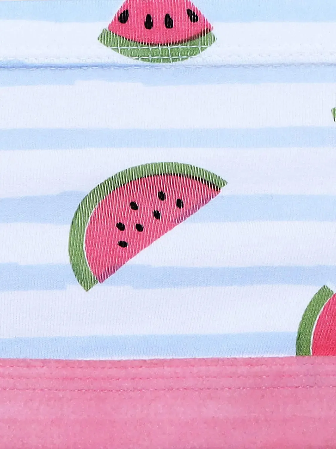 Double-layer Cotton Strapless Bra | Non Padded Bandeau | White Watermelon Print