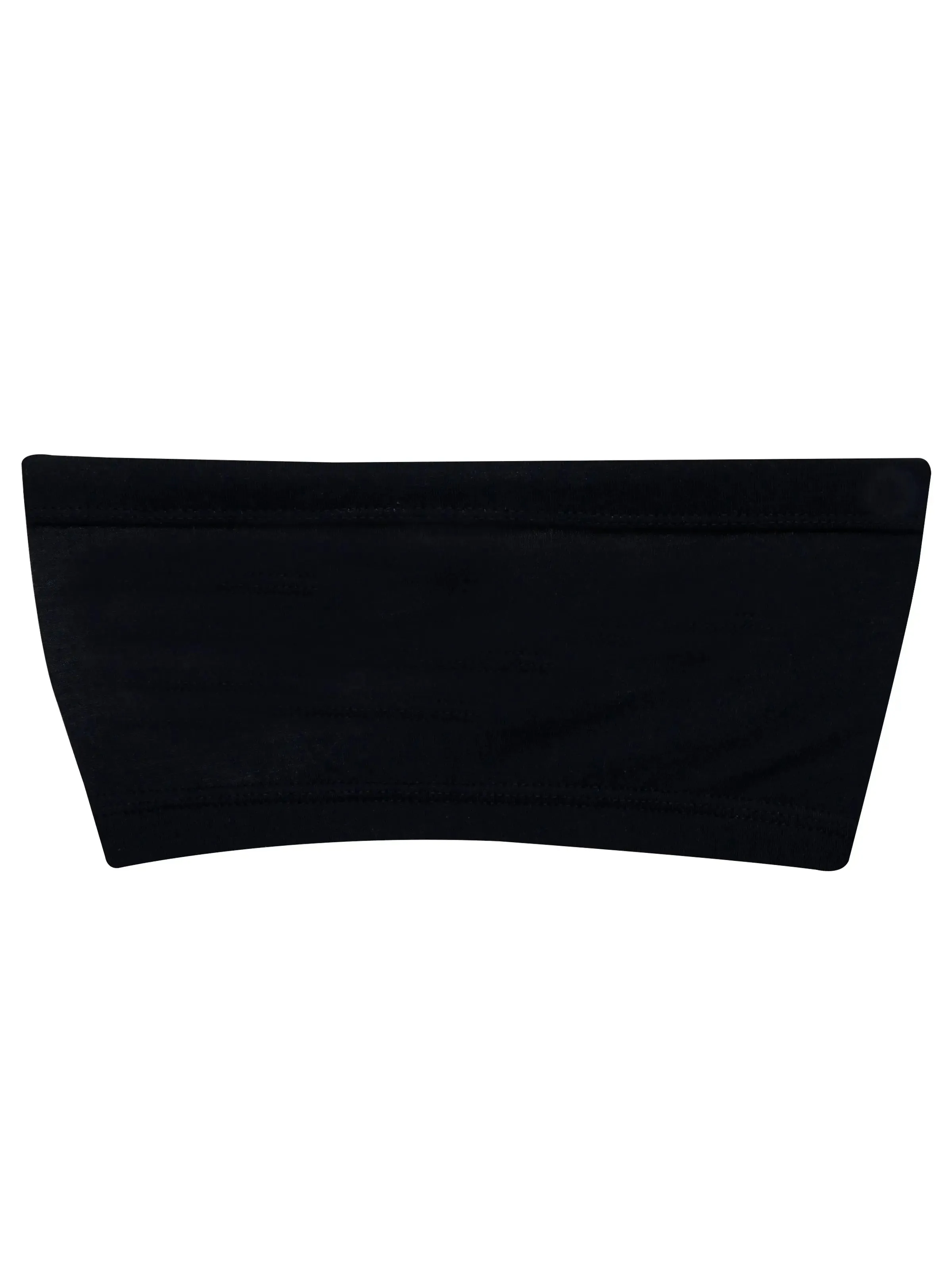 Double-Layer Cotton Tube Bra | Solid Black | Non-Padded Strapless Bra