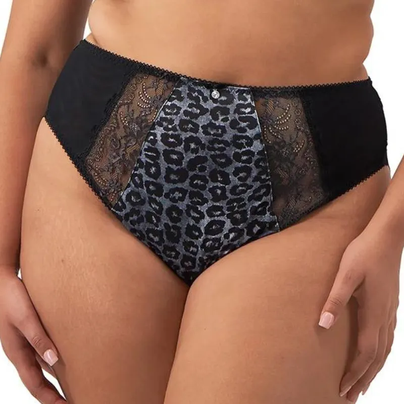 Elomi Morgan High Leg Brief Snow Leopard