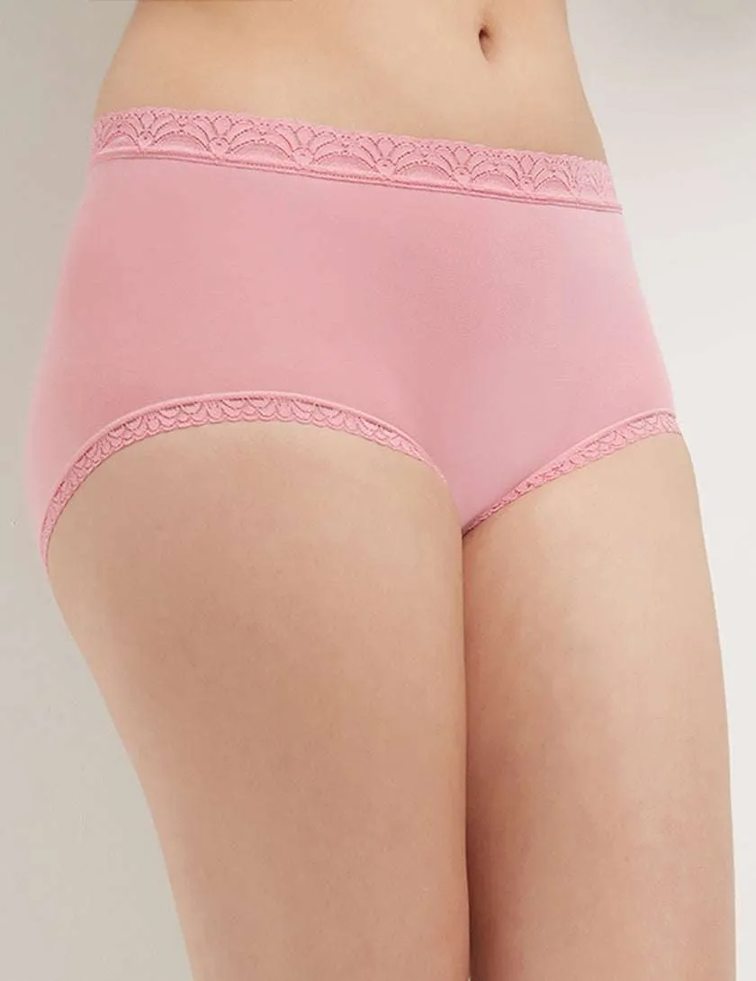 Feel Free Low Waist  Full Coverage  Everyday Wear Hipster Panty - Pink