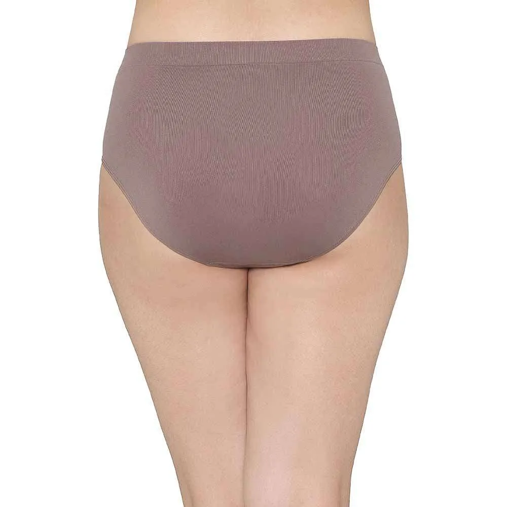 Firm Fit High Waist Full Coverage Everyday Wear Brief Panty - Brown