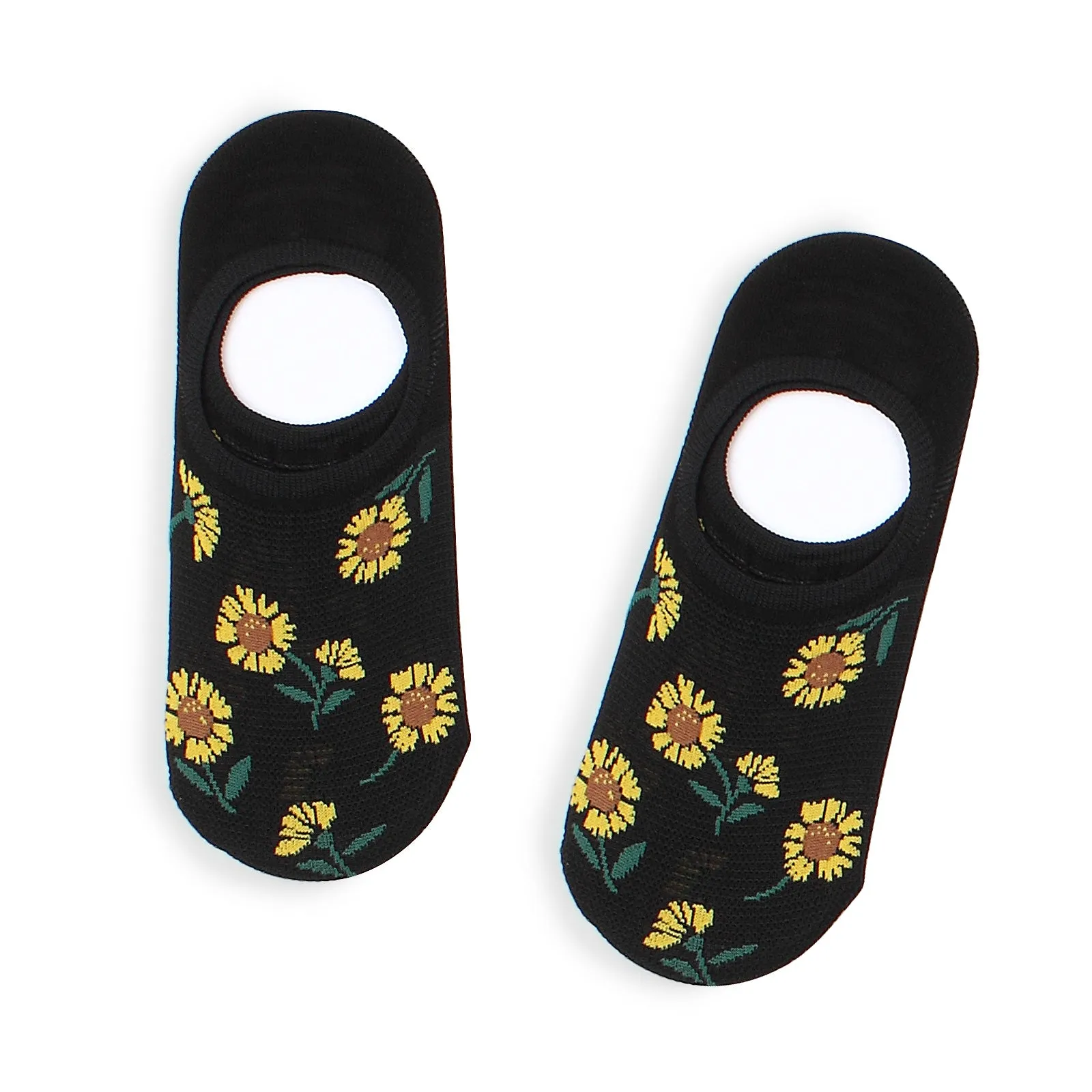 Flower printing women loafer socks mesh cool no show socks LI14