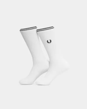 Fred Perry Tipped Socks Snow White