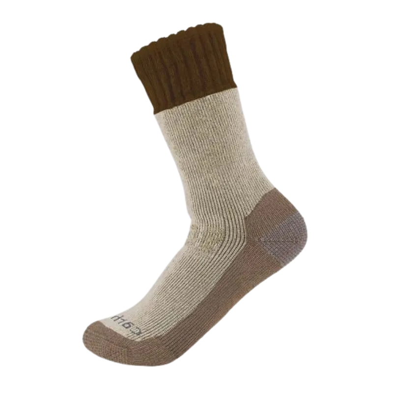 Heavyweight Synthetic-Wool Blend Boot Sock | Brown