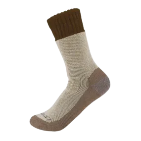 Heavyweight Synthetic-Wool Blend Boot Sock | Brown