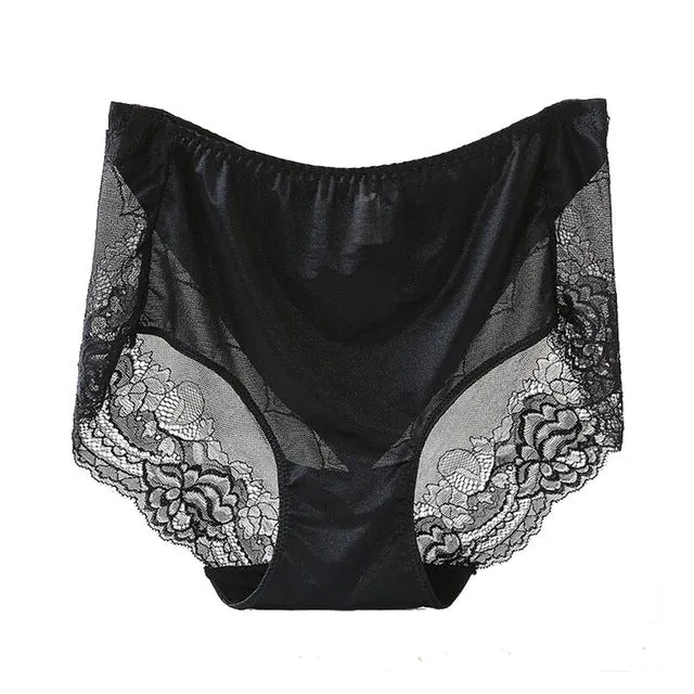 High Quality Sexy Women's Sheer Hight Waist Lace Panties