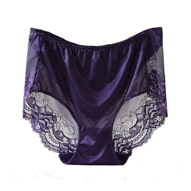 High Quality Sexy Women's Sheer Hight Waist Lace Panties