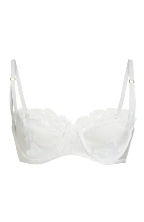 Lace Inset Balconette Bra