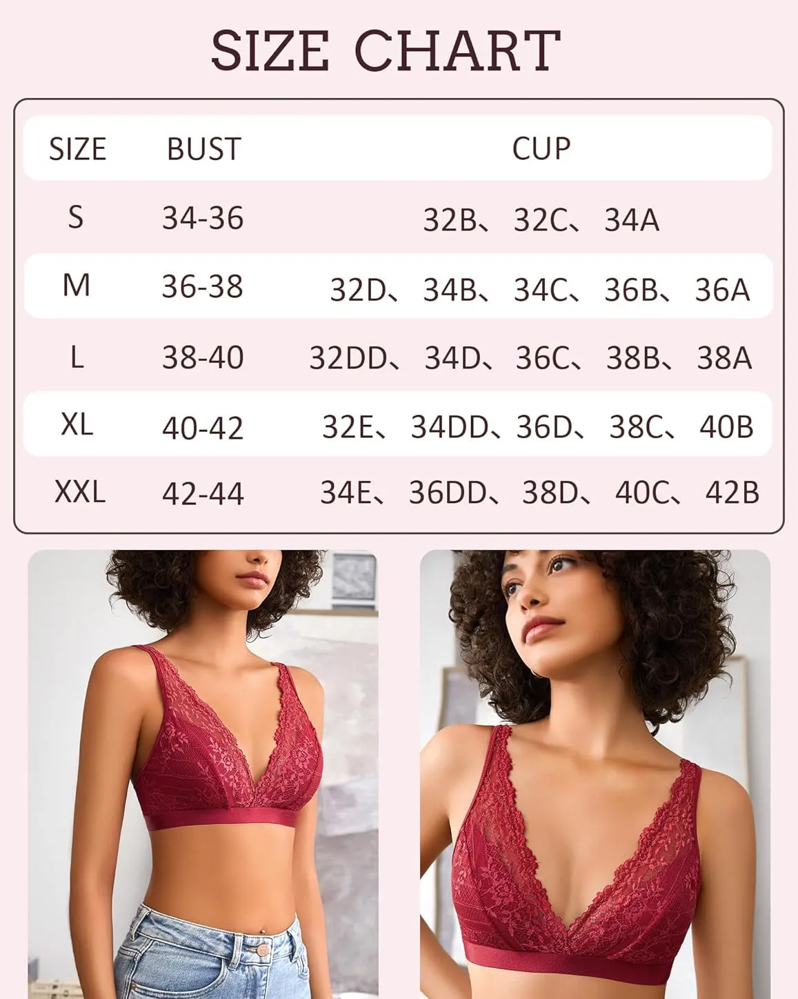 Lace Wireless Bralette Bras