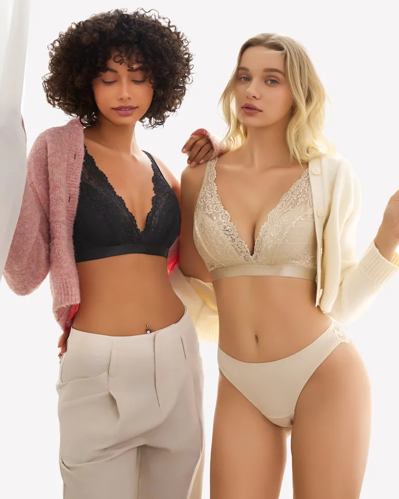 Lace Wireless Bralette Bras