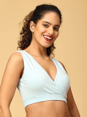 Maternity Nursing Sleep Bra - Sky Blue