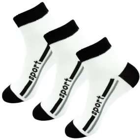 Men's Cotton Low Cut Socks (Pack of 3 or 6-pairs).