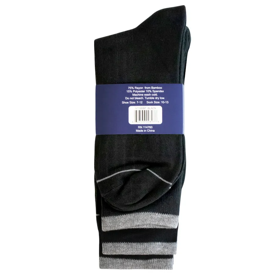 Mens Valentini Bamboo Ribbed Socks - 3 Pk.