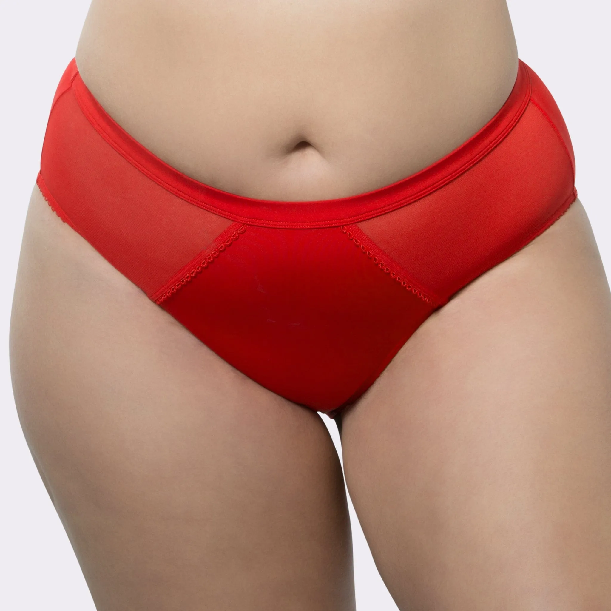 Micro Dressy French Cut Panty (2 Pack)  - Racing Red