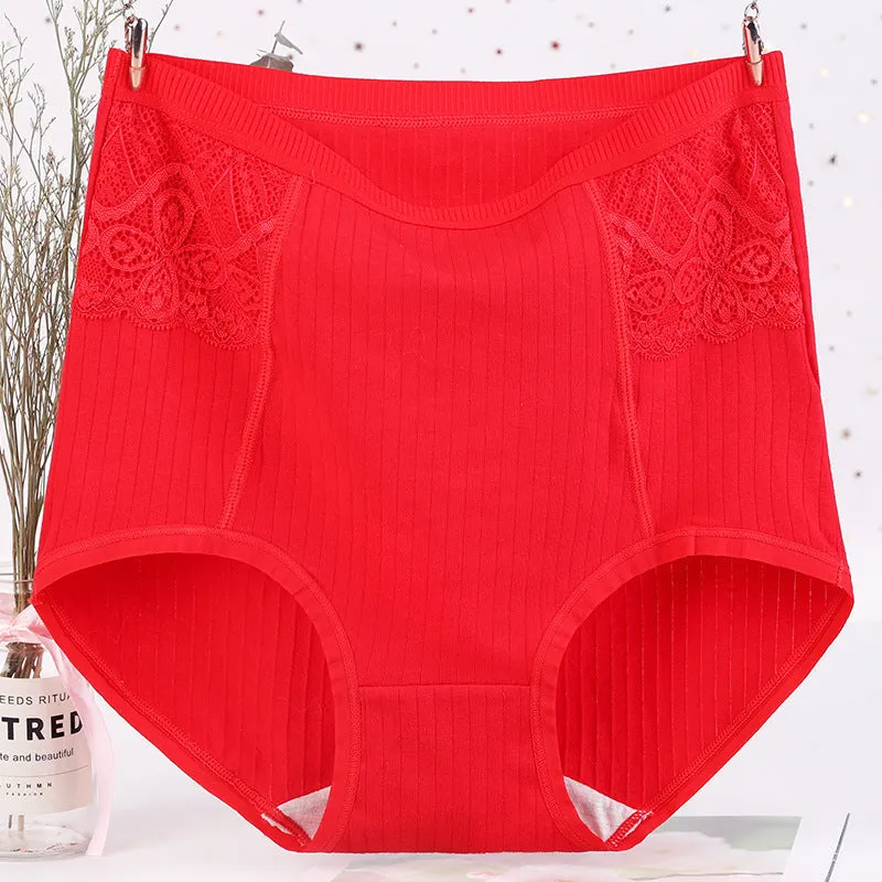 Middle-aged Mother Women's High-waist Micro-abdomen Panties